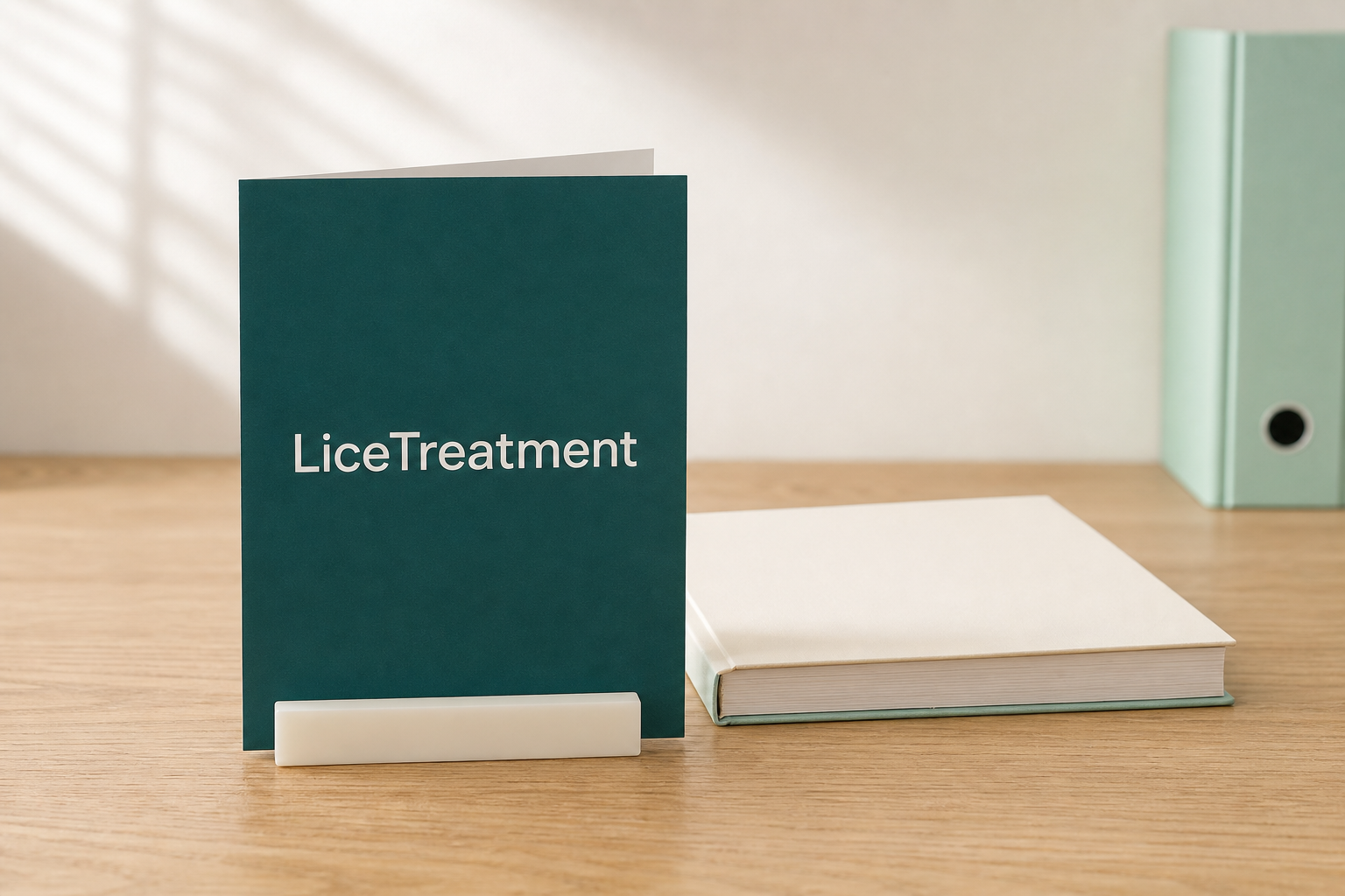 A school desk concept photography for LiceTreatment